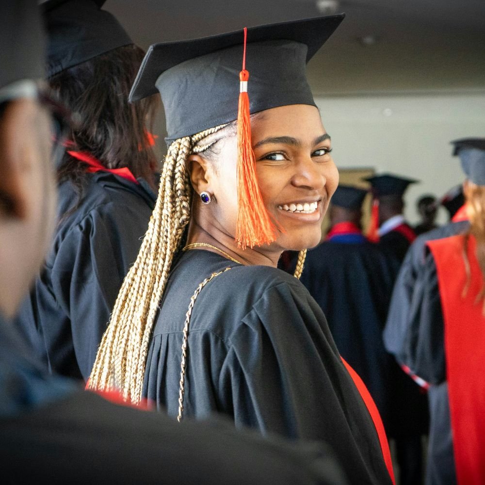 smiling college graduate
